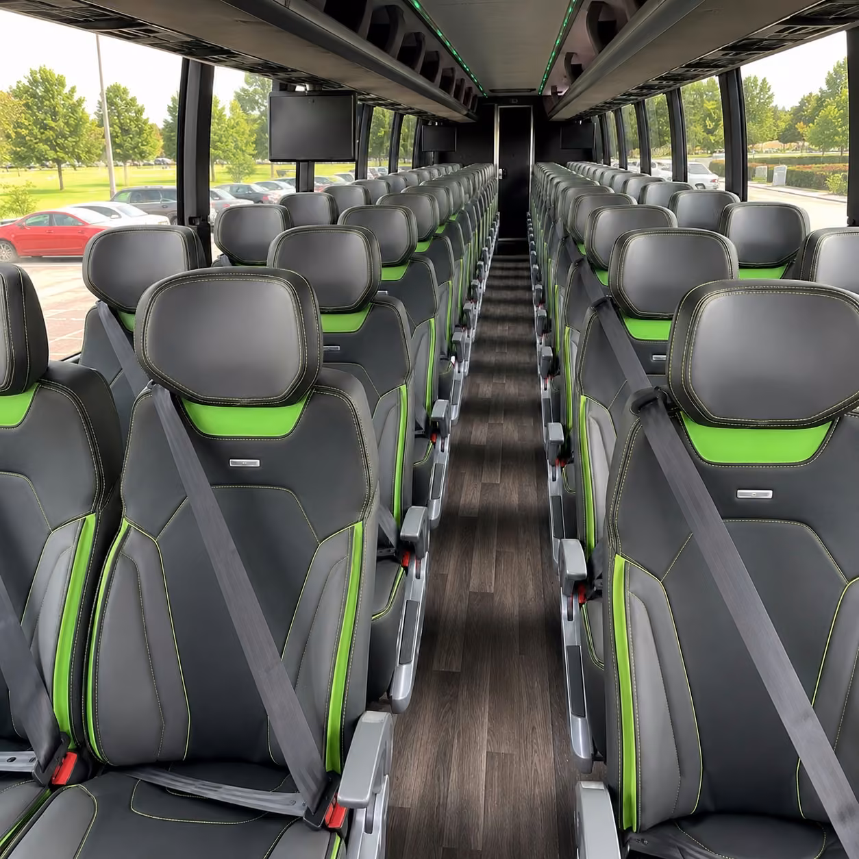 40 56 passenger charter bus interior