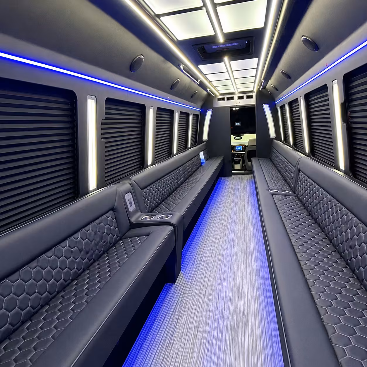 40 passenger party bus inside