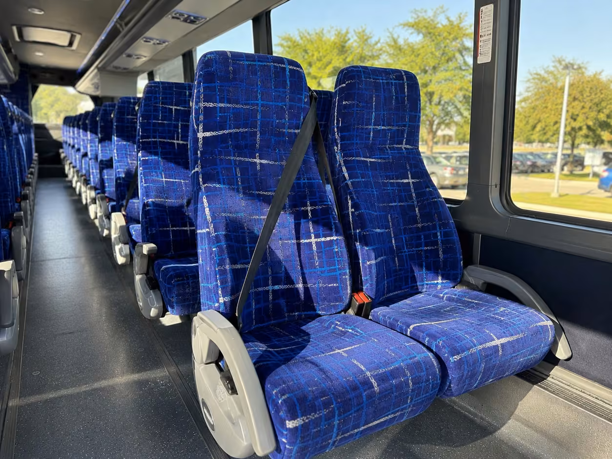 dallas charter bus interior